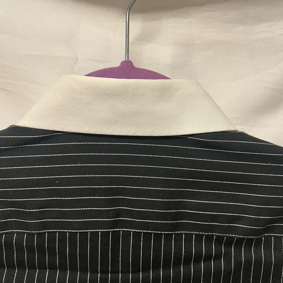 MICHAEL Michael Kors Mens Black & White Pinstripe Dress Shirt Size: 16.5  32/33 - Picture 7 of 7
